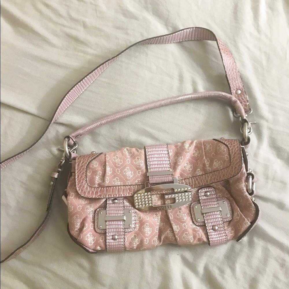 GUESS? Light pink shoulder bag